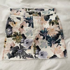 7 for all mankind patterned jean skirt, size 27